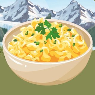 Käsespätzle mit Vogerlsalat (Ackersalat)