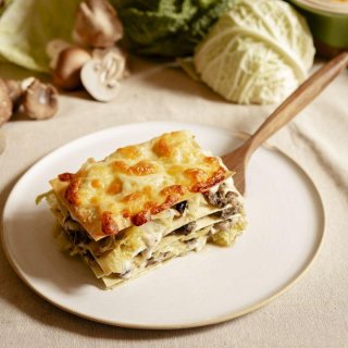 Wirsing-Pilz-Lasagne mit Béchamelsoße