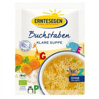 Suppe, Buchstaben