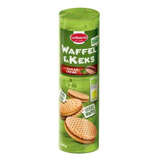 Keks, Waffel und Keks mit Kakaocreme