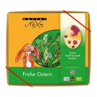 Schokolade, Osterei Weiß Karamell Himbeer