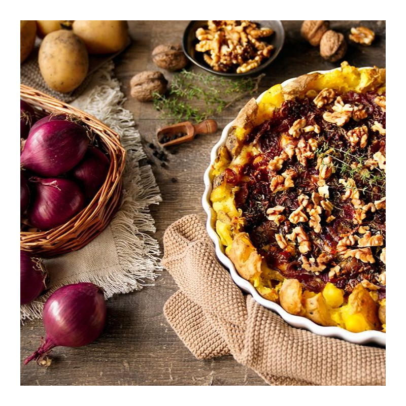 Kartoffelkuchen mit Balsamico-Zwiebeln