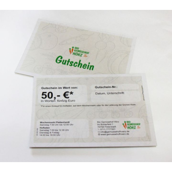 Gutschein 50,- Euro