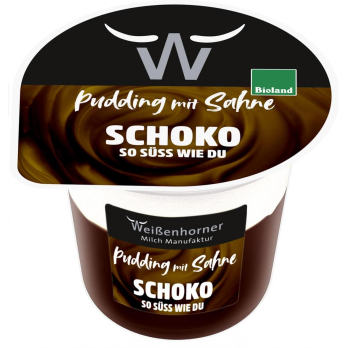 Pudding Schoko mit Sahne