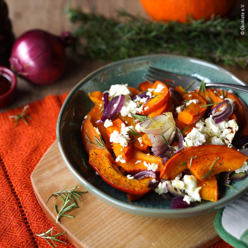 Ofen-Kürbis mit Feta