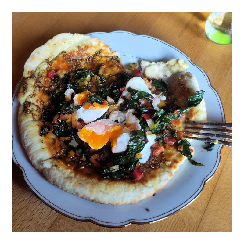Za'atar Fladenbrote mit Mangold