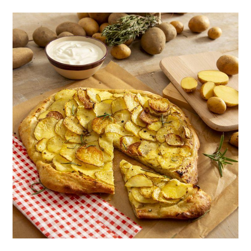 KARTOFFELPIZZA MIT FRISCHKÄSE & ROSMARIN