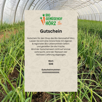 Gutschein 50,- Euro - nur online einlösbar