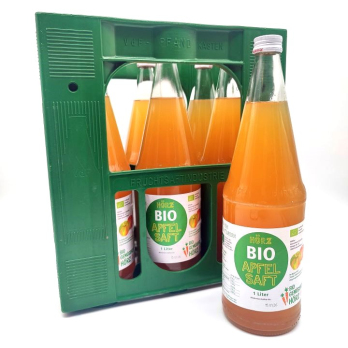 Apfelsaft Kiste 6x 1l - aus eigenen Streuobst-Äpfeln