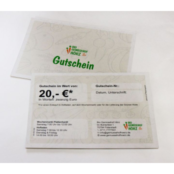 Gutschein 20,- Euro