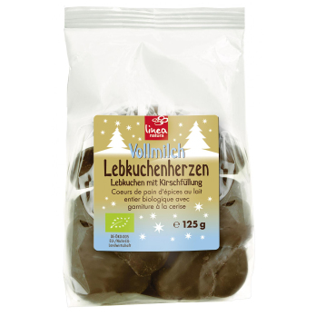 Lebkuchenherzen Vollmilch mit Kirschfüllung