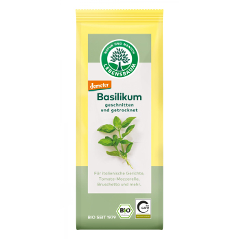 Basilikum geschnitten und getrocknet